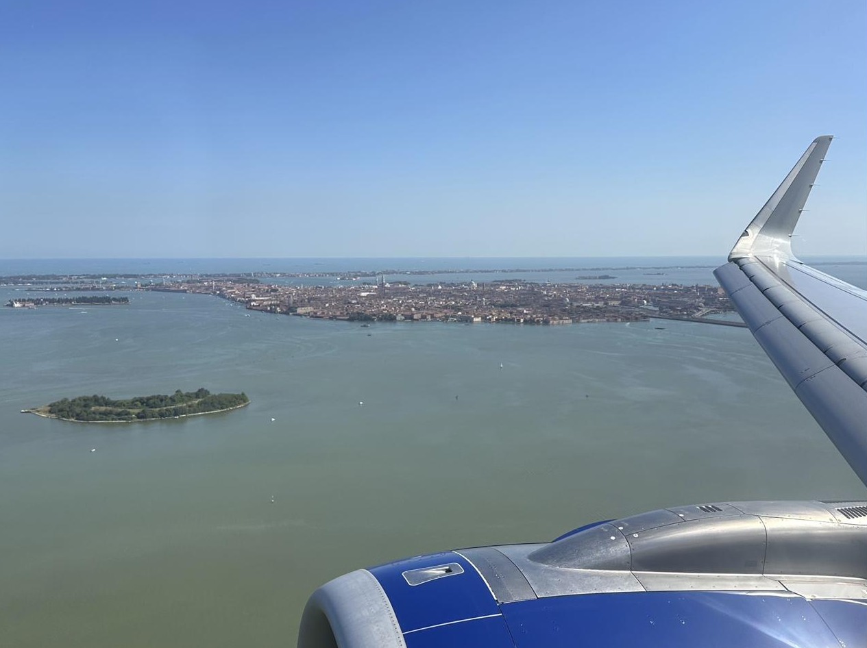 Flying into Venice