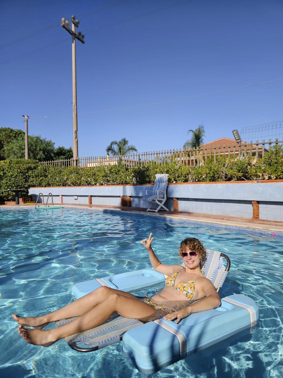 One of the villa pools