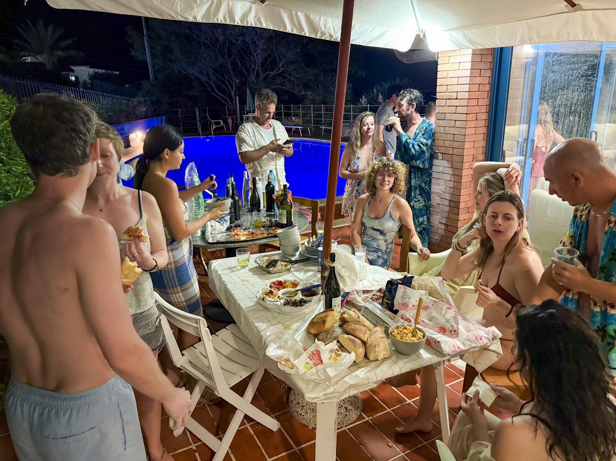 Closing party at the villa